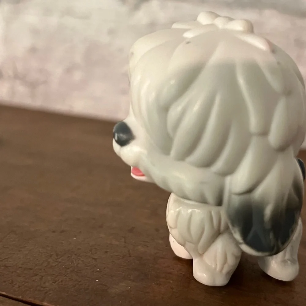 Littlest Pet Shop LPS Magic Motion Sheepdog‎ White Gray Puppy Dog
